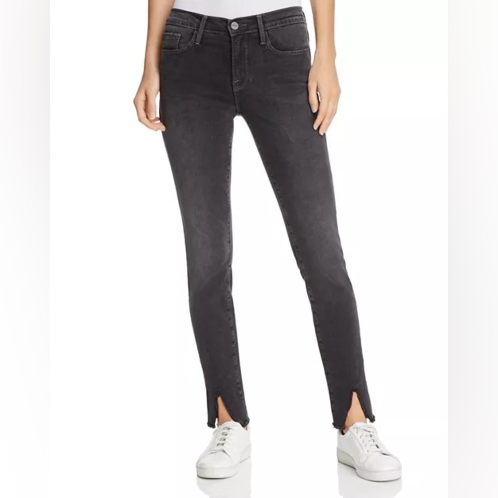 Frame Denim - Le Skinny de Jeanne Slit-Hem Jeans in Drover size 30
